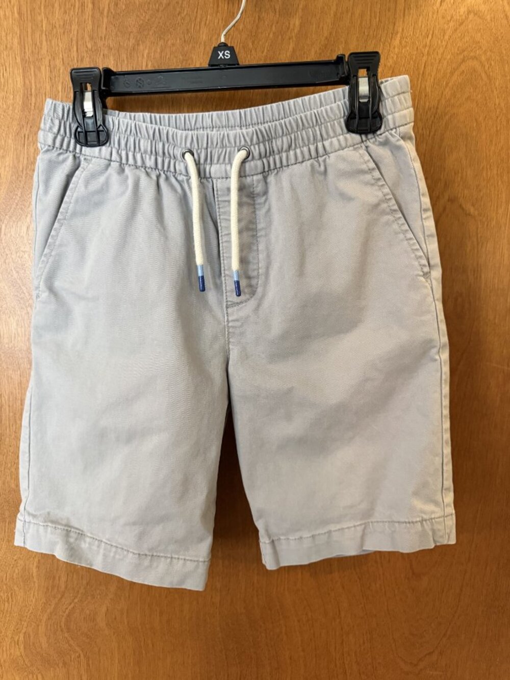 Gap Boy's Elastic Waist Front &Back Pockets Stretch Soft Twill Shorts Gray Large